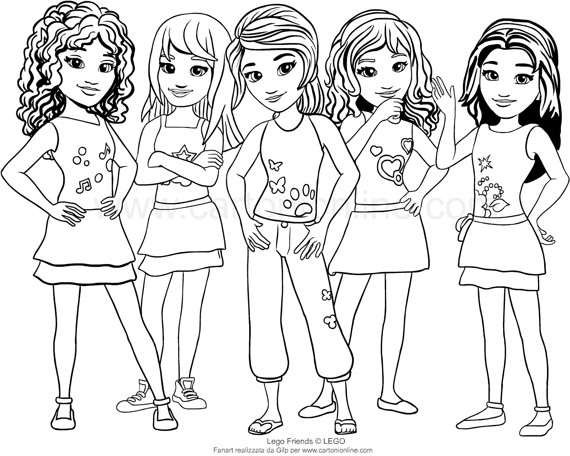 Lego friends coloring pages