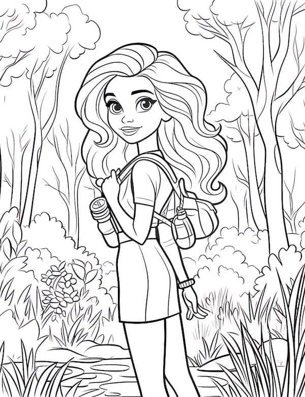 Barbie coloring pages for kids and adults