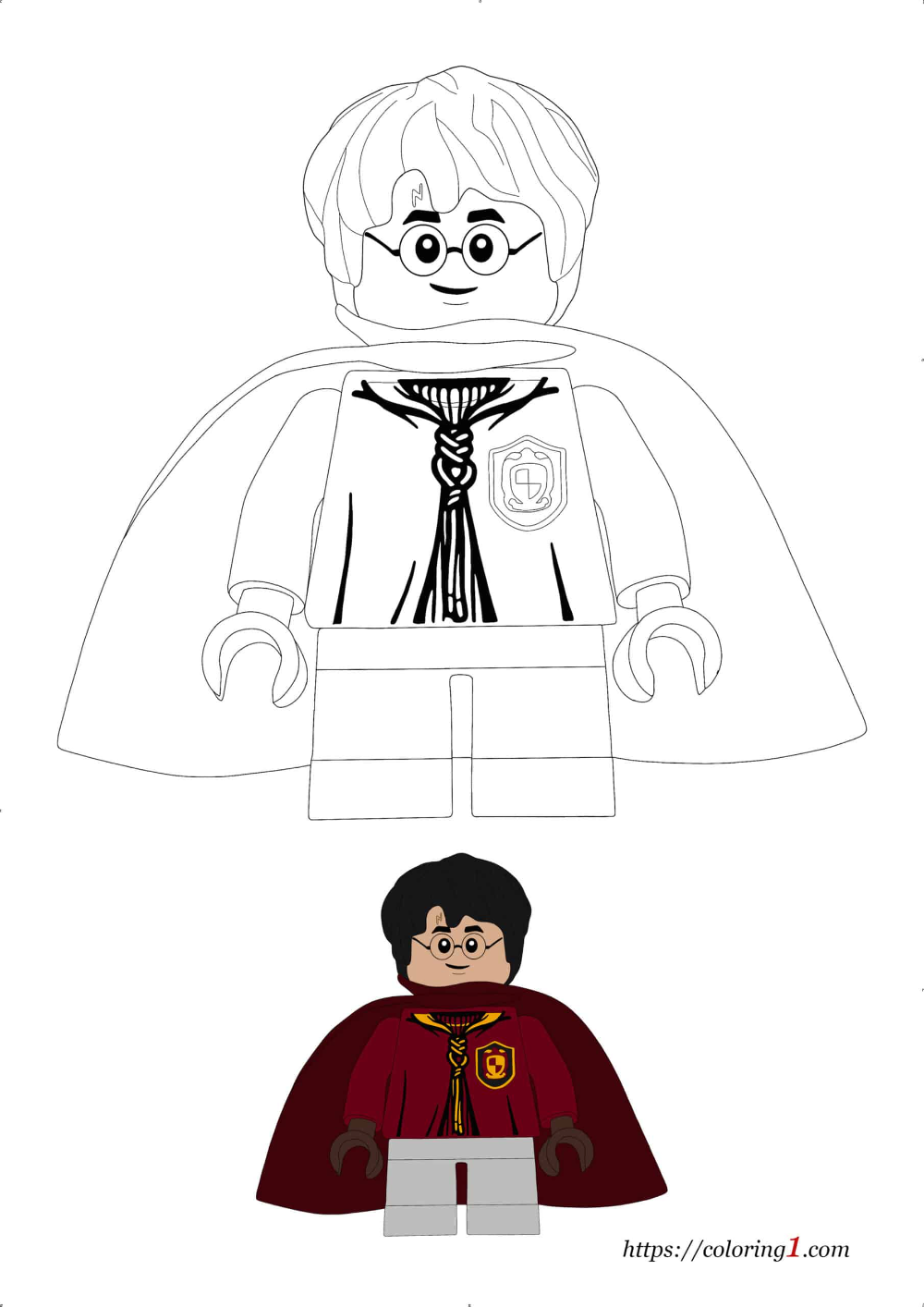 Lego harry potter coloring pages