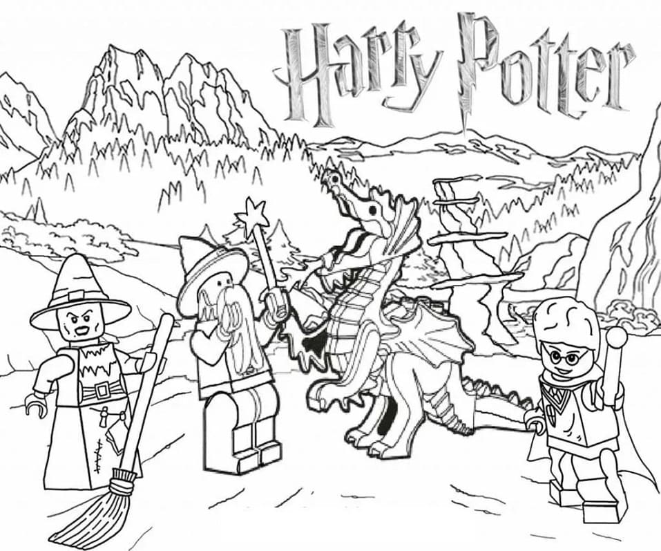 Lego harry potter coloring pages