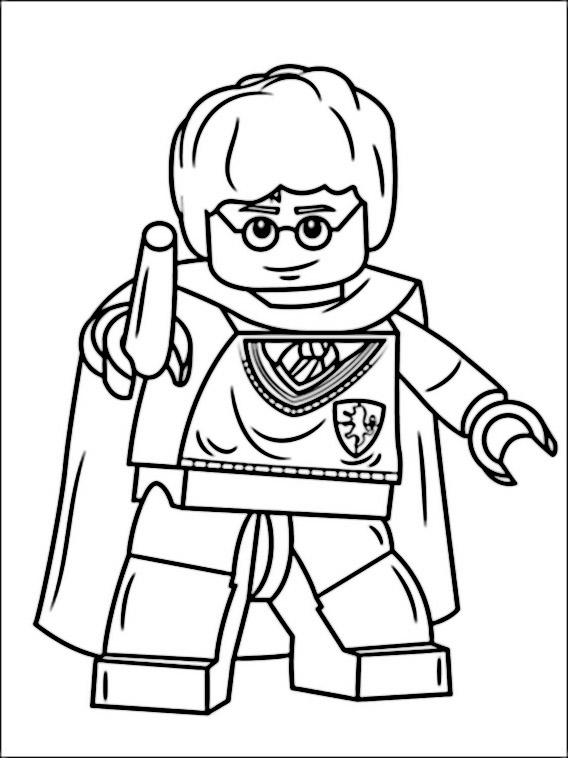 Printable coloring book lego harry potter