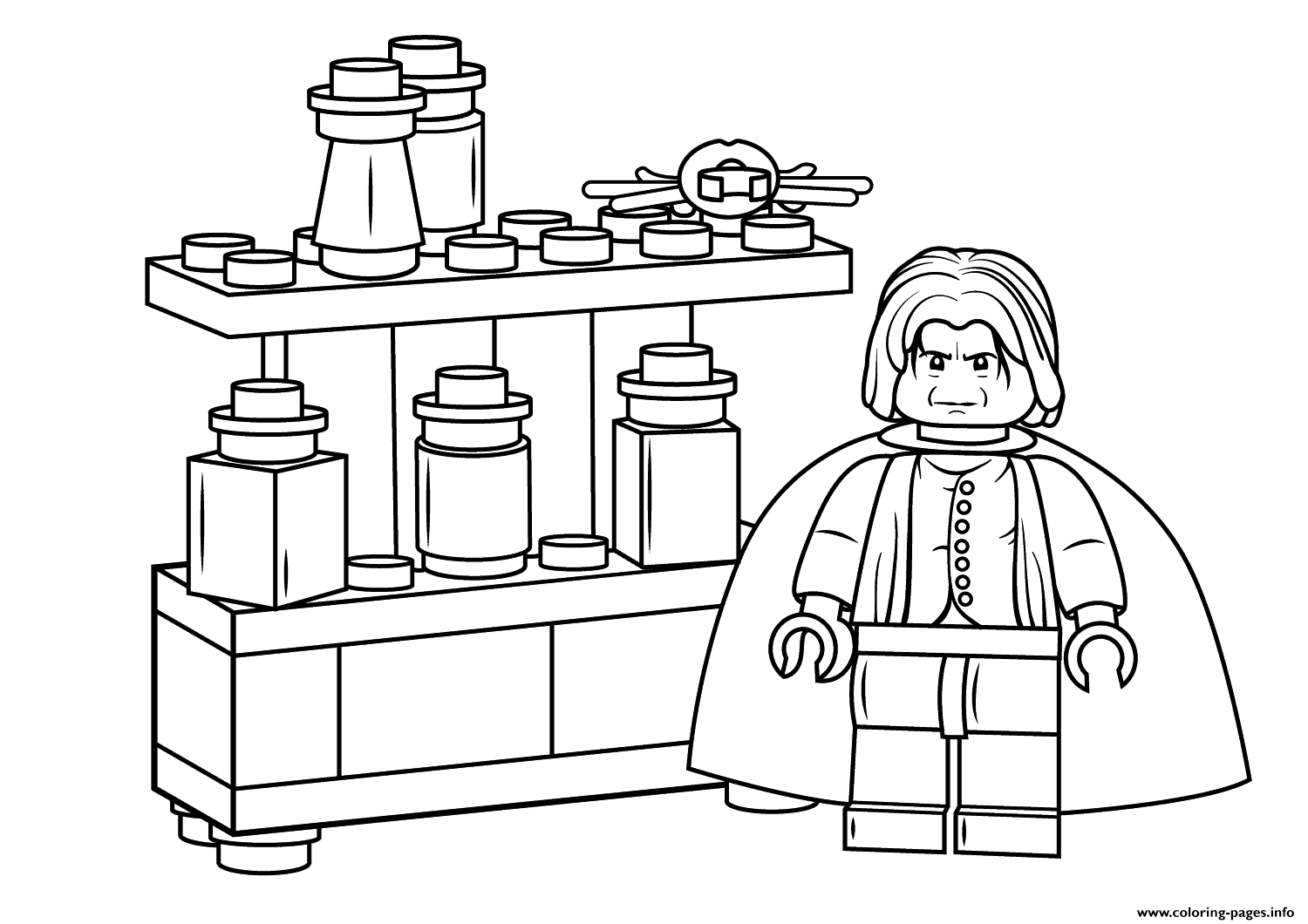 Lego severus snape harry potter coloring page printable