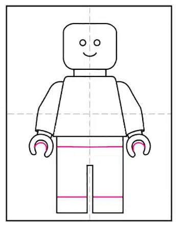 Easy how to draw a lego self portrait tutorial video color page