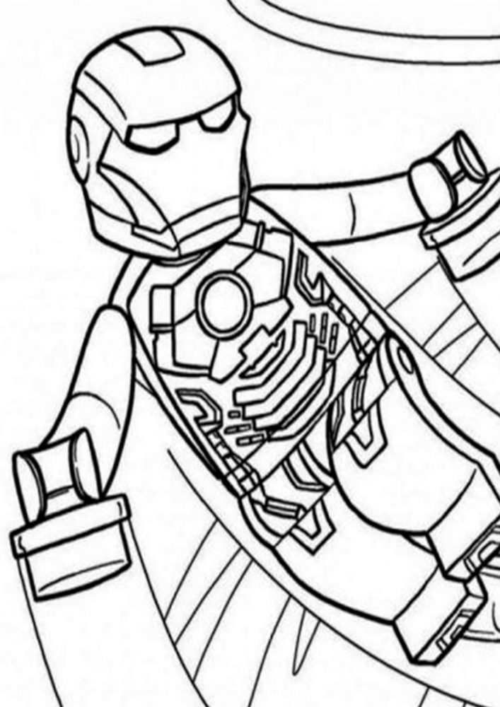 Free easy to print lego coloring pages