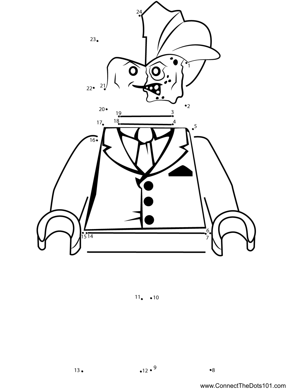 Lego two face dot to dot printable worksheet