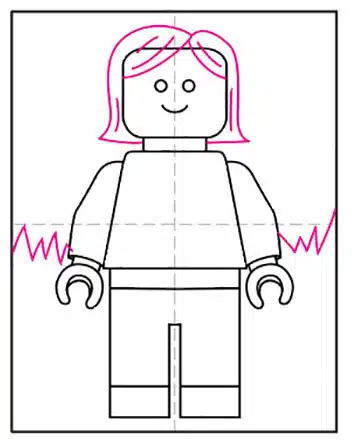 Easy how to draw a lego self portrait tutorial video color page