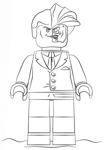 Lego two face coloring page free printable coloring pages