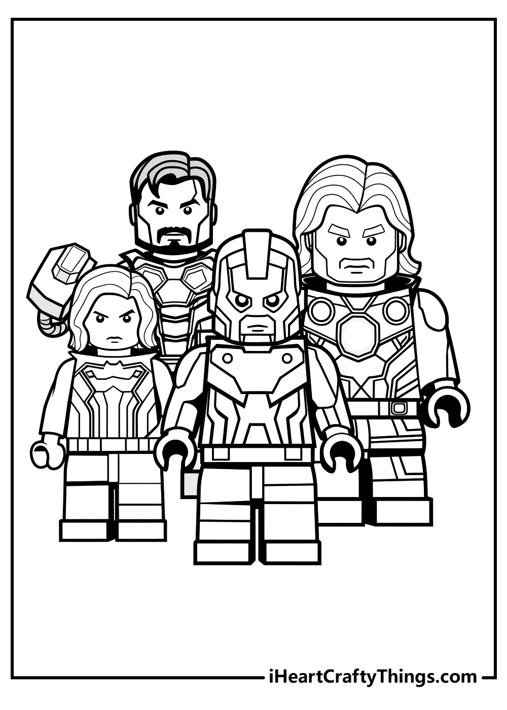 Lego avengers coloring pages free printables