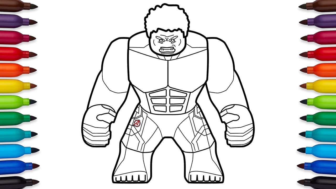 How to draw lego hulk avengers age of ultron