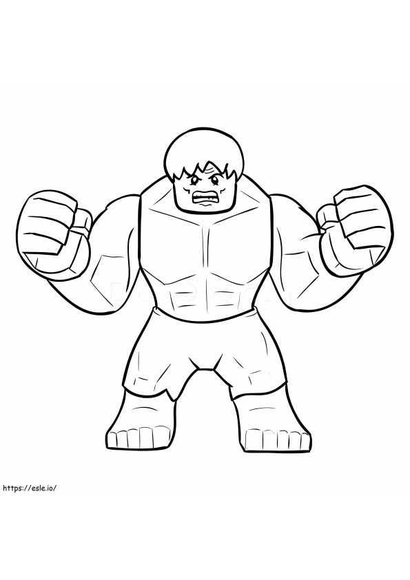 Lego hulk coloring page