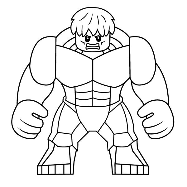 Coloring pages lego hulk coloring page