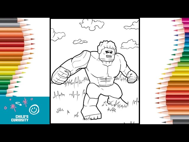 Lego hulk coloring for kids hulk coloring pages