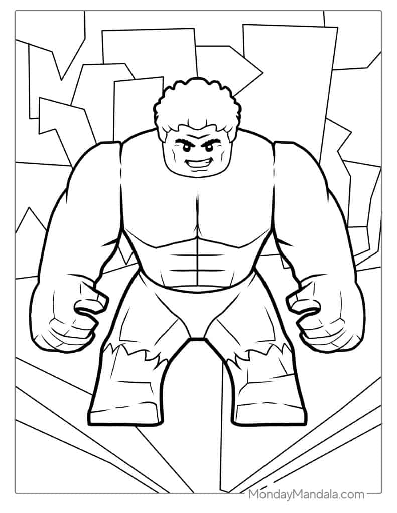 Hulk coloring pages free pdf printables