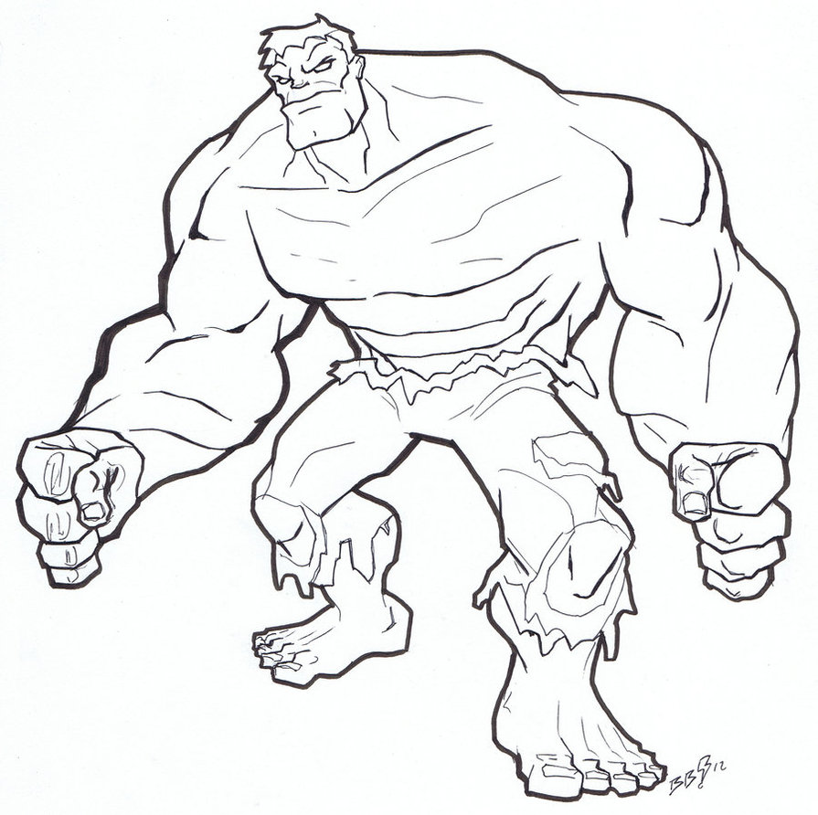 Free printable hulk coloring pages for kids