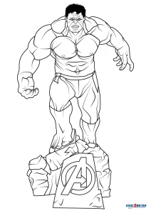 Free printable hulk coloring pages for kids