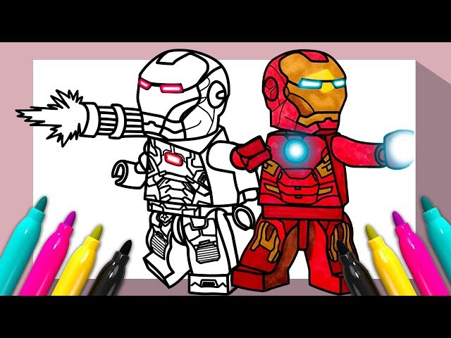 Lego iron an war achine coloring page coloring for kids