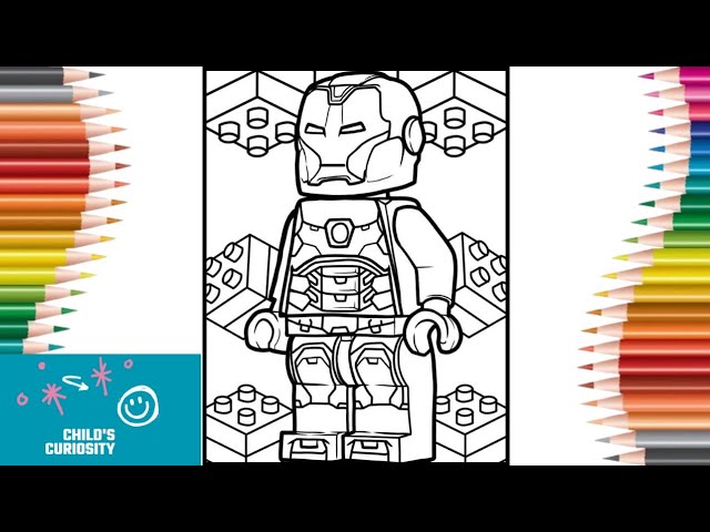 Lego iron an coloring pages lego iron an