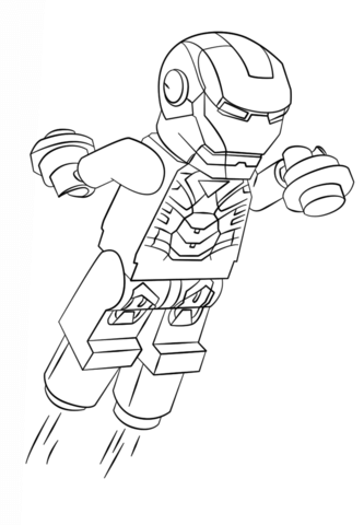 Lego iron man coloring page free printable coloring pages