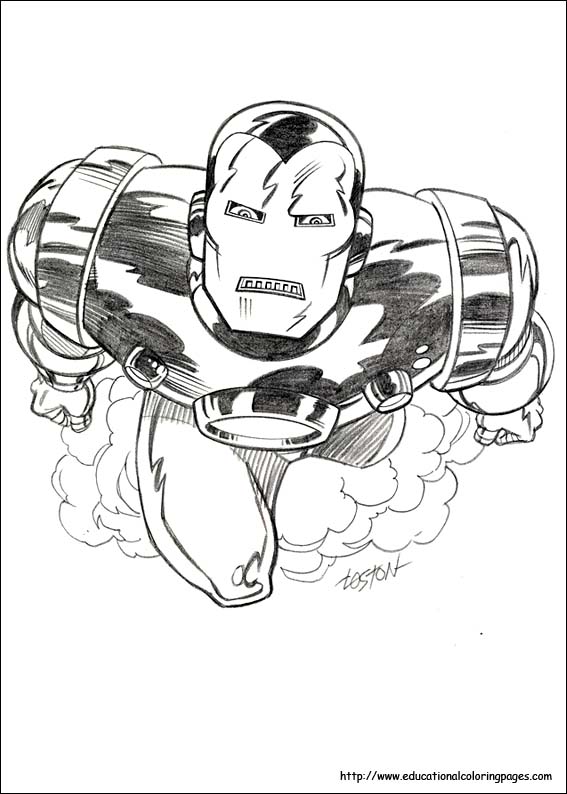 Iron man coloring pages free for kids