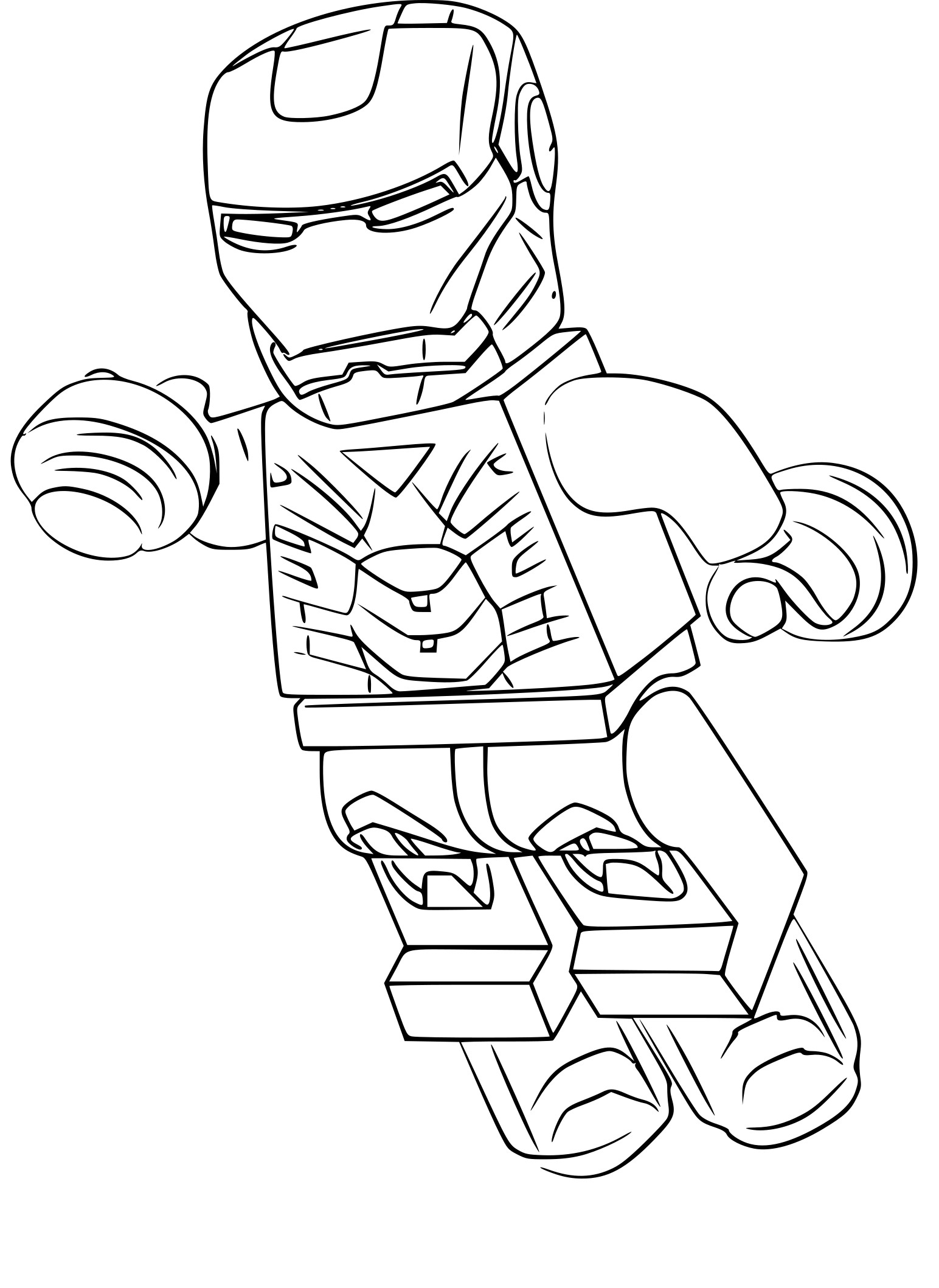 Lego iron man coloring page