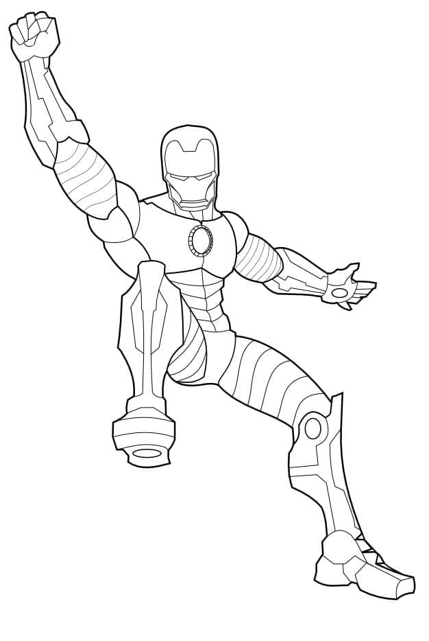 Lego iron man image coloring page