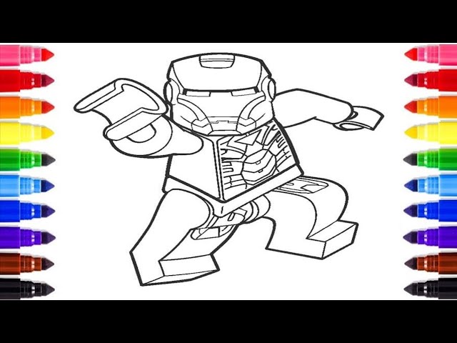 Arvel superhero coloring adventure iron an lego edition