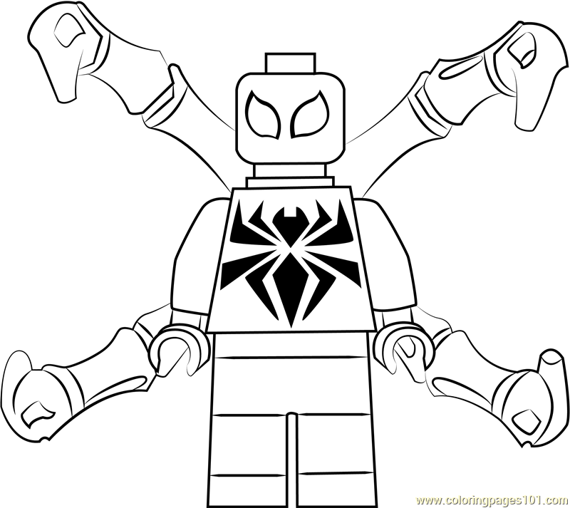 Lego spiderman coloring pages ð to print and color