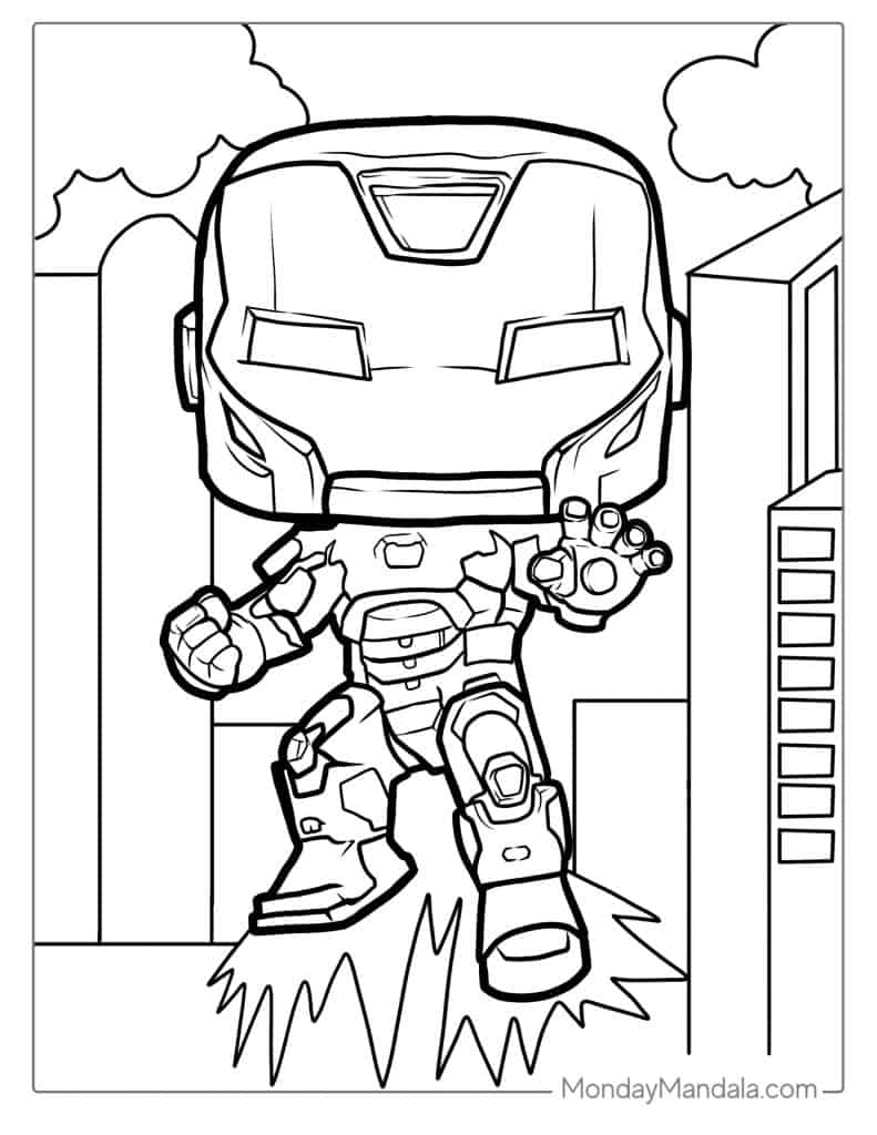 Iron man coloring pages free pdf printables