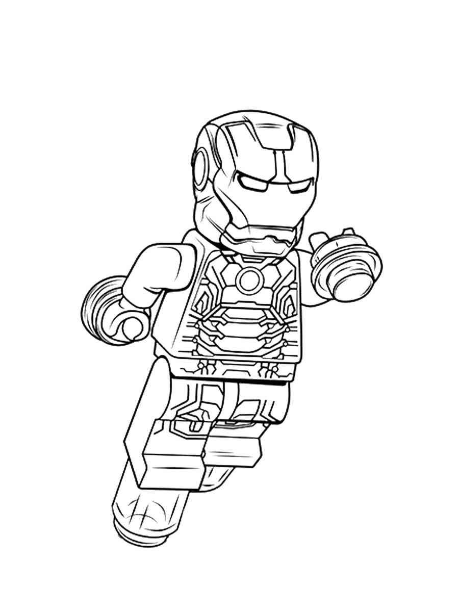 Lego iron man coloring pages