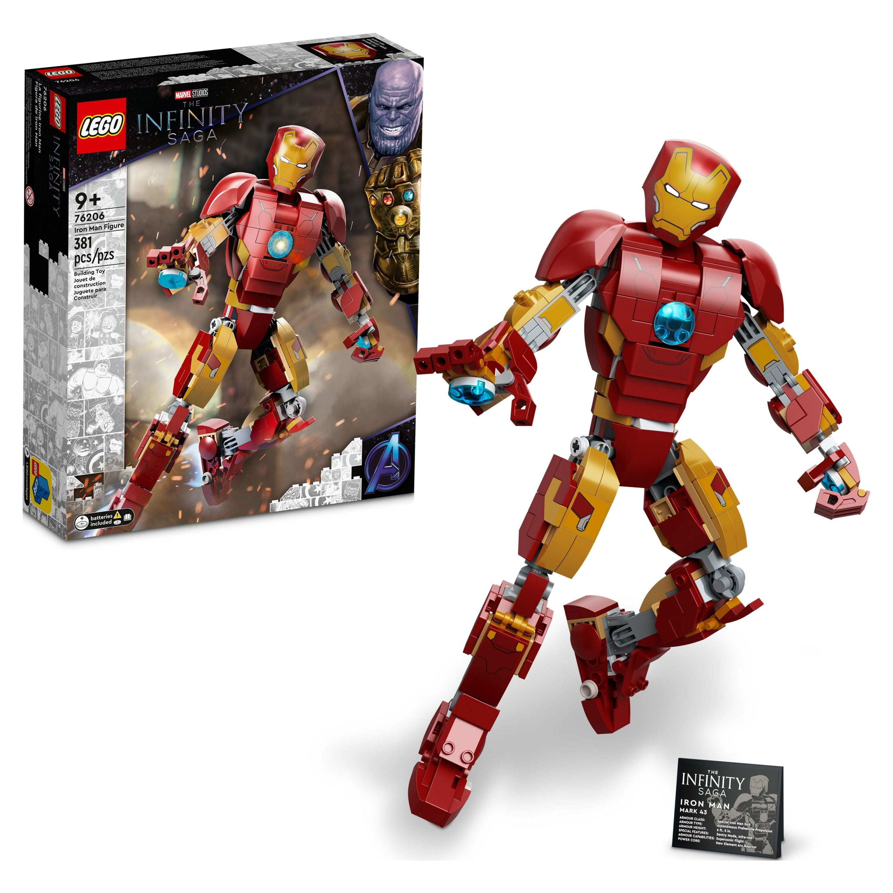 Lego marvel iron man figure collectible buildable toy kids bedroom display model from avengers age of ultron infinity saga set