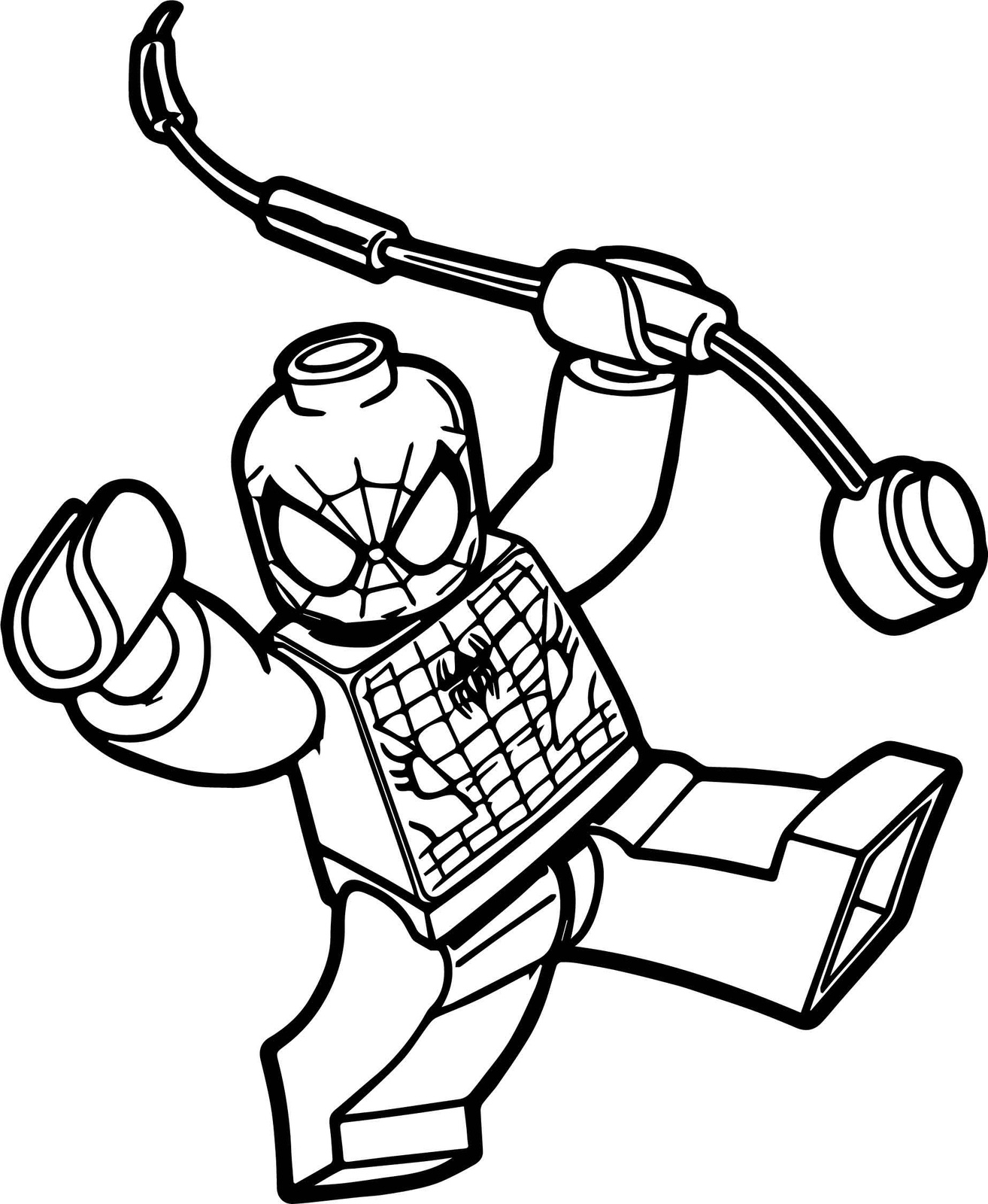 Lego spiderman coloring pages ð to print and color