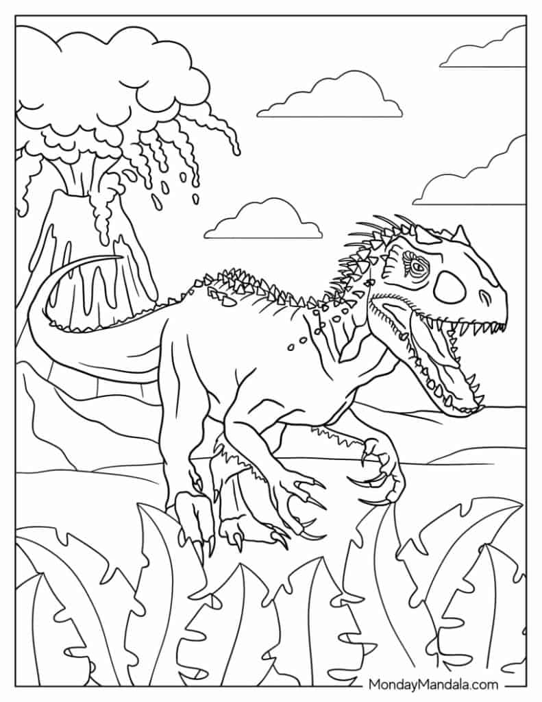 Jurassic park coloring pages free pdf printables