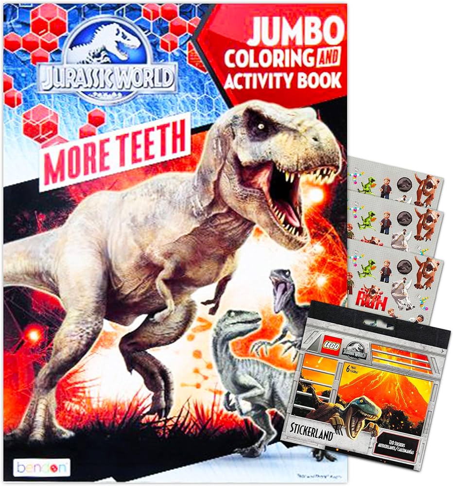 Dinour jurassic world activity book bundle