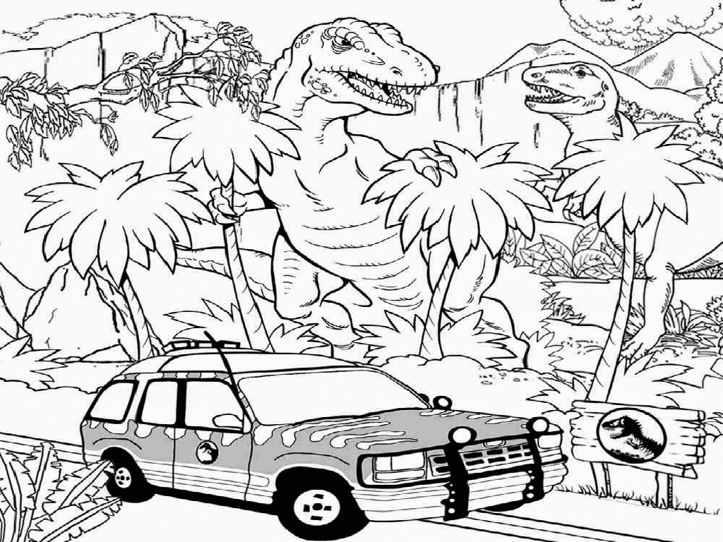 Jurassic park coloring pages