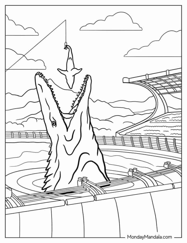 Jurassic park coloring pages free pdf printables