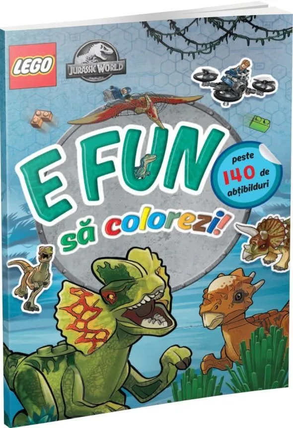 E fun sa colorezi lego jurassic world romanian book