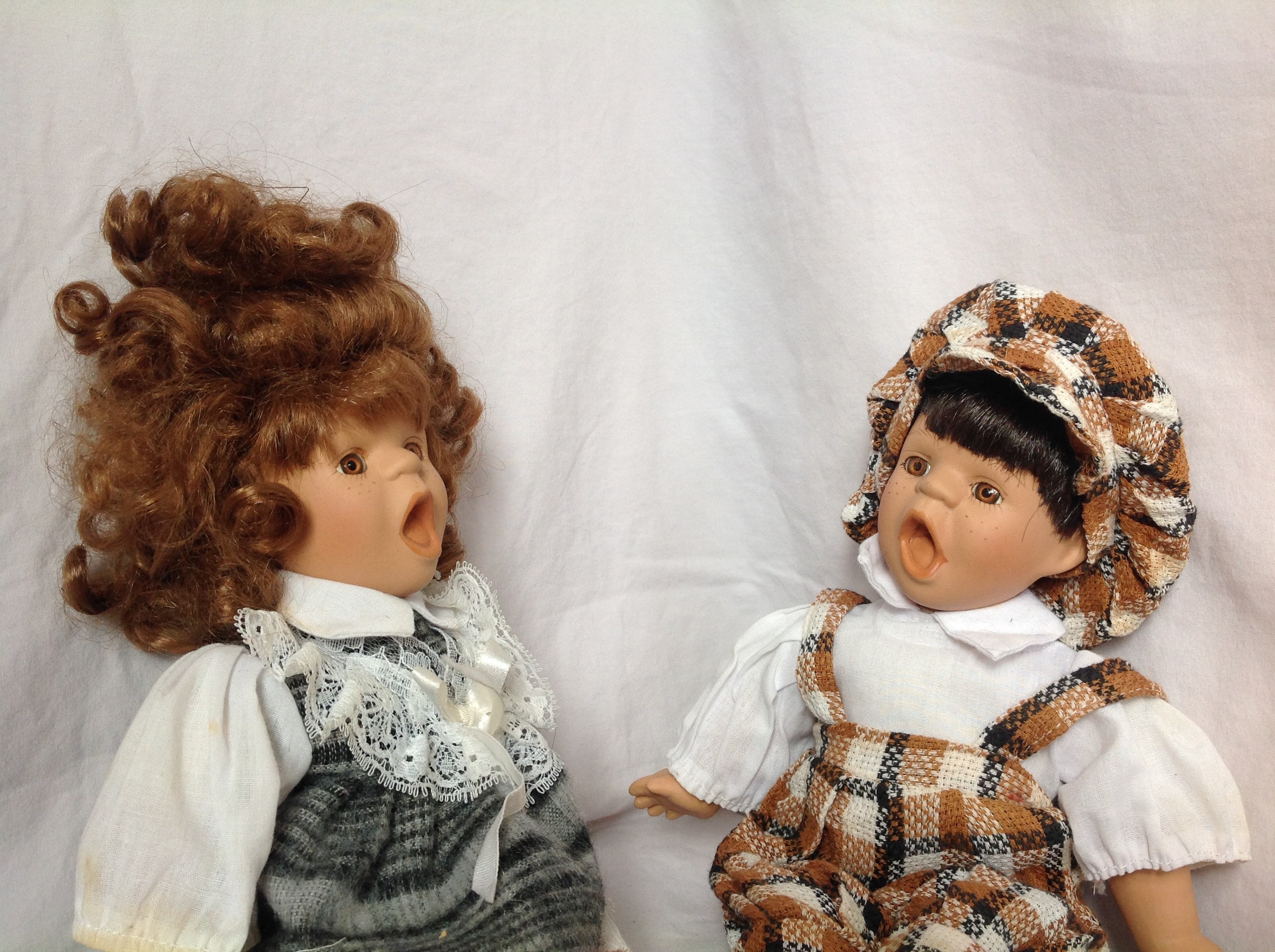 Creepy twin dolls