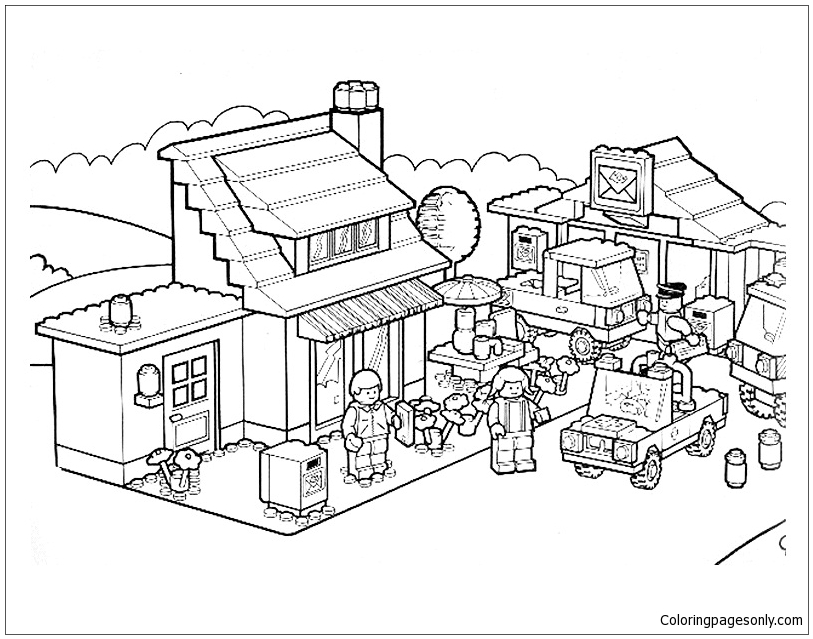 Lego city coloring page