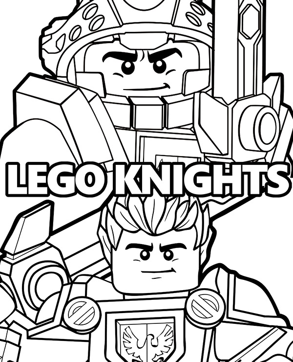 Lego knights coloring pages to print