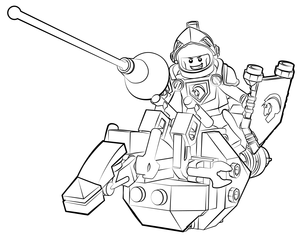 Knight from nexo knights coloring page