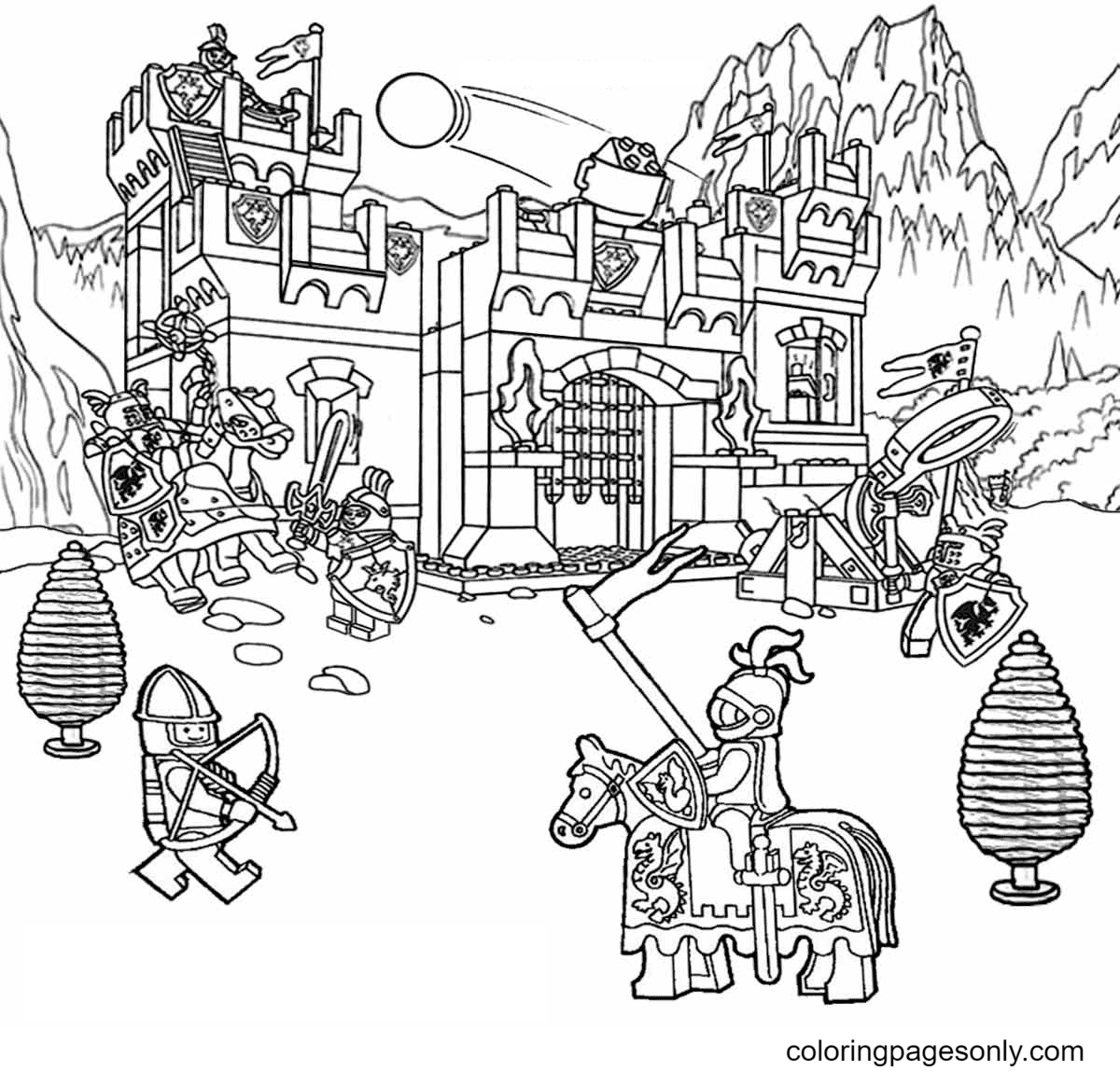 Knight coloring pages printable for free download