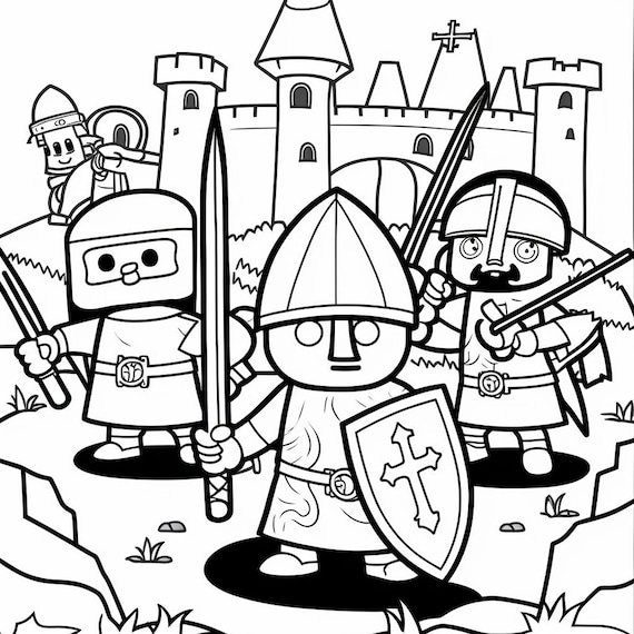 Printable coloring pages of medieval times knights castles and more