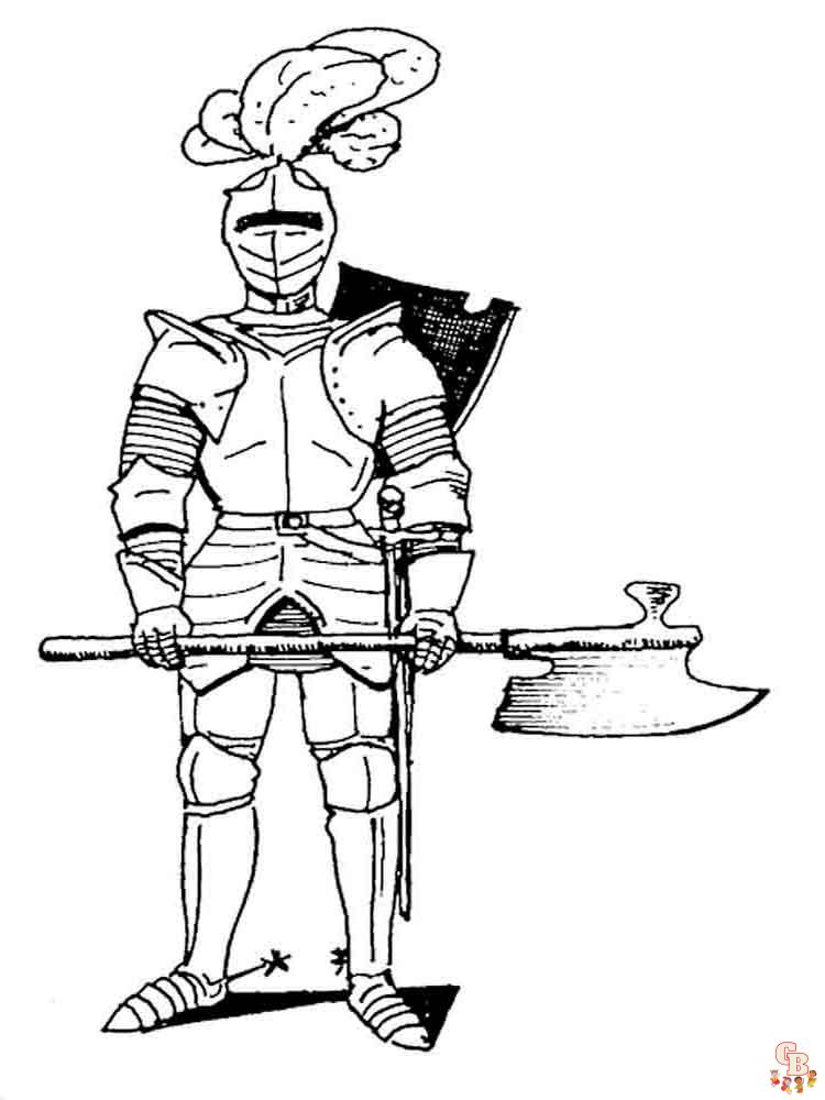 Free printable knights coloring pages for kids by