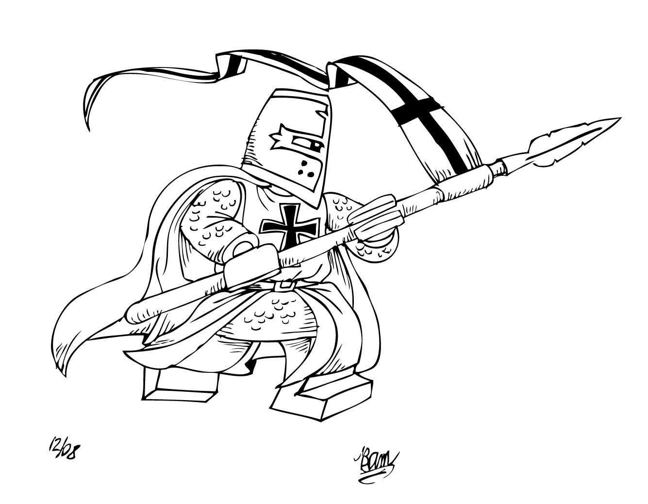 Lego knights coloring book printable and online