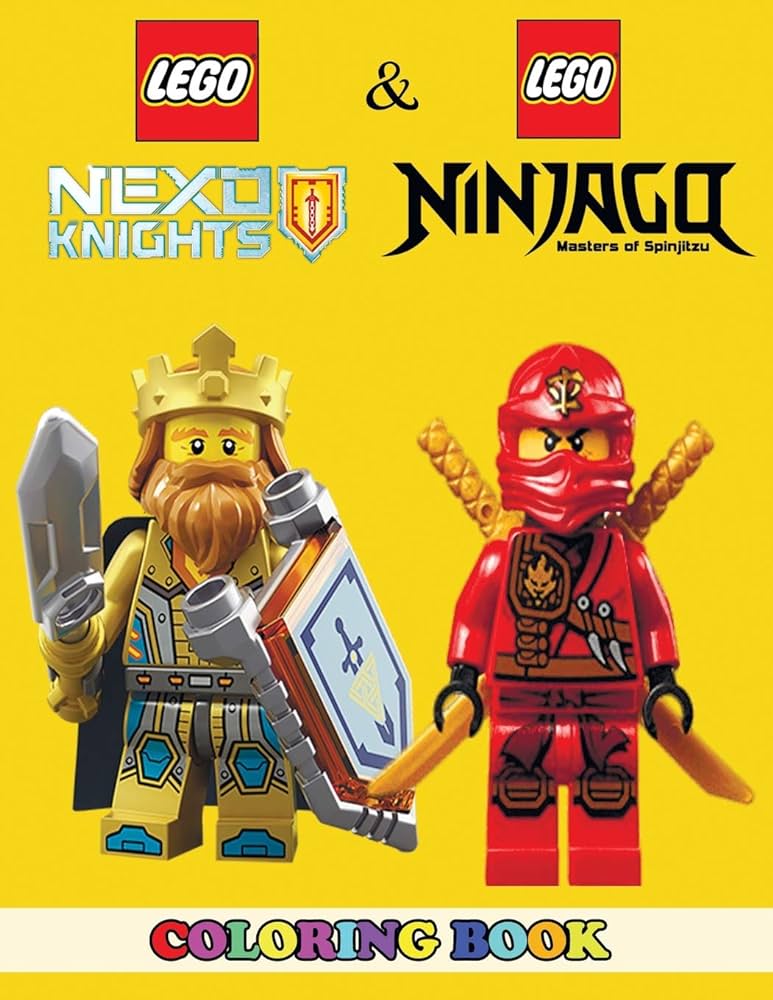 Lego nexo knights and lego ninjago coloring book in coloring book for kids and adults activity book great starter book for children with fun easy and relaxing coloring pages