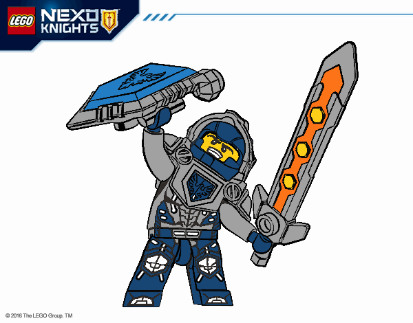 Colored page clay nexo knights painted by user not registered