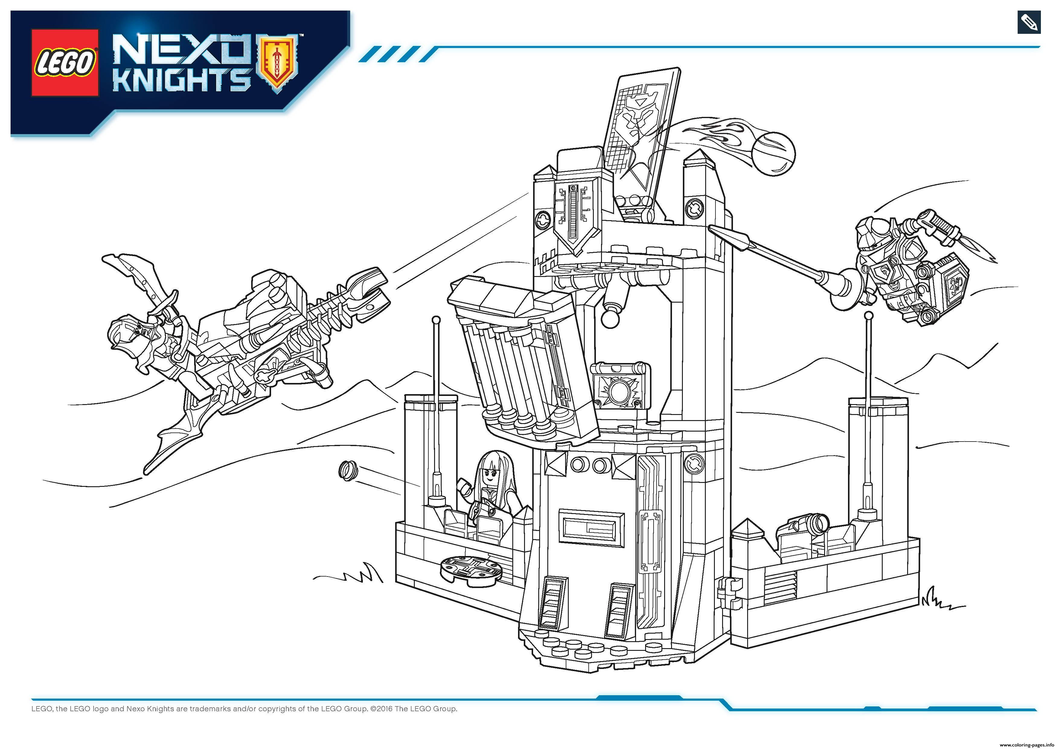 Lego nexo knights file page coloring page printable