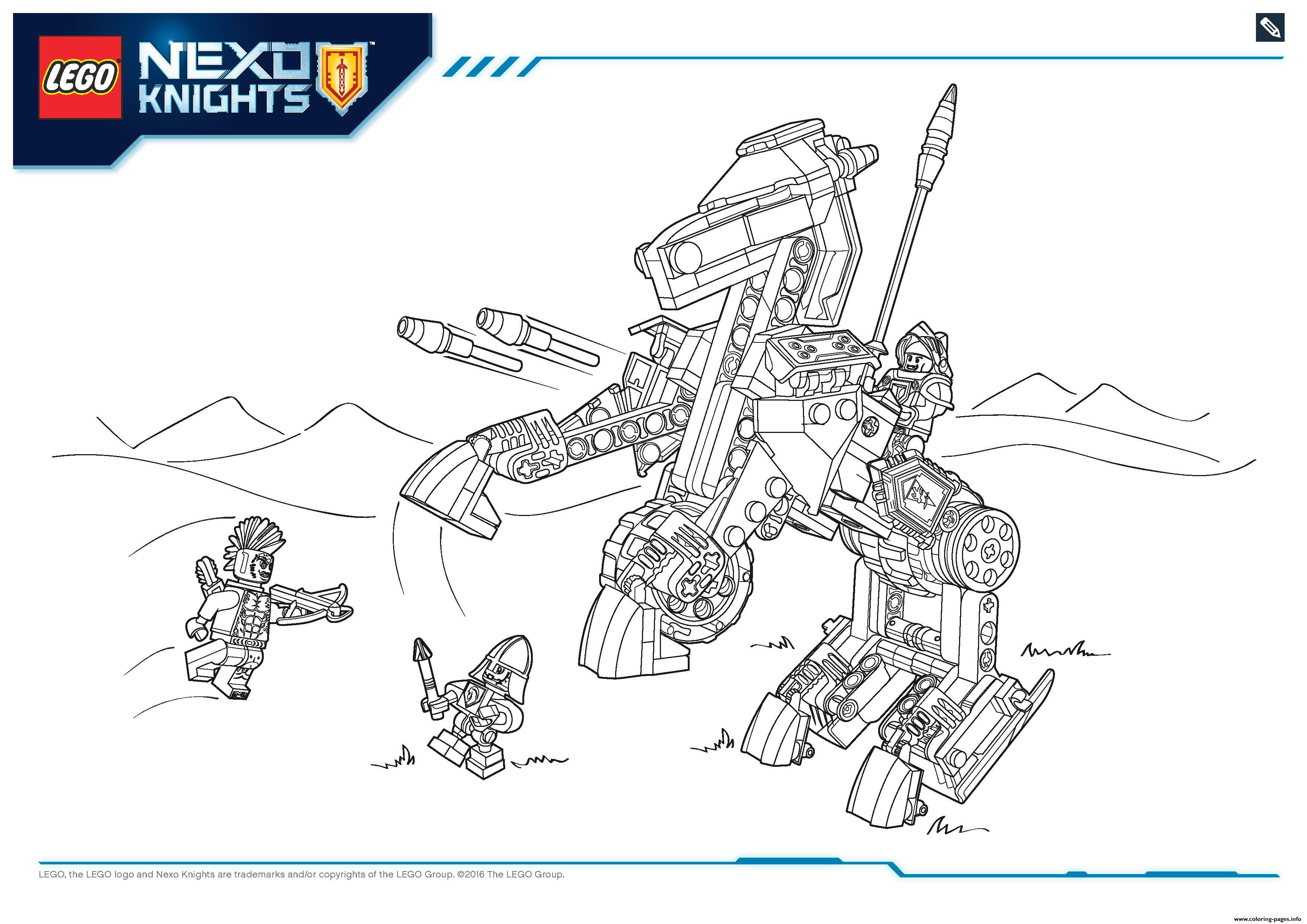 Lego nexo knights file page coloring page printable