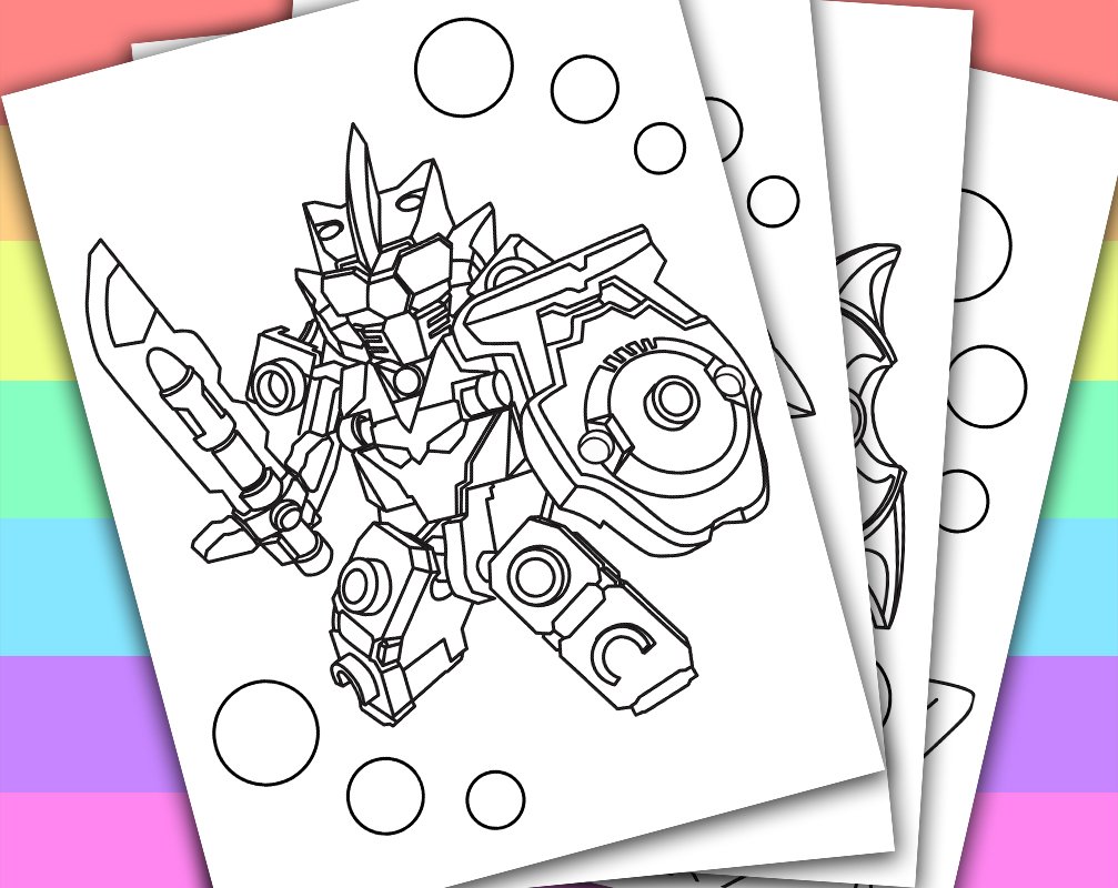 Petite monkey on x tenkai knights coloring pages by etsymonkey httpstcojadfunw partyfavors themedbirthday partyideas printable coloringpages httpstcovmgekpauo x