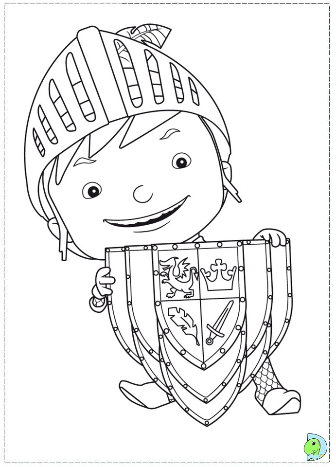 Mike the knight coloring page